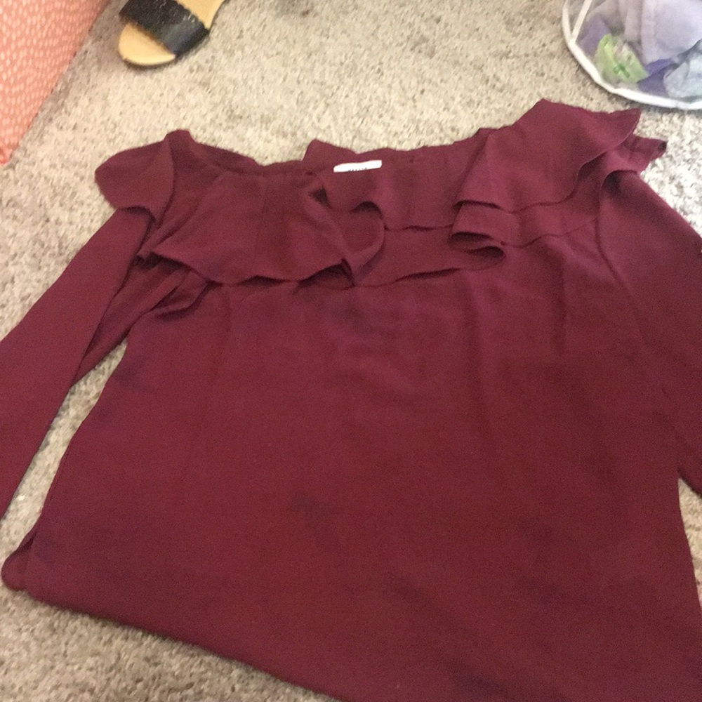 Burgundy shirt